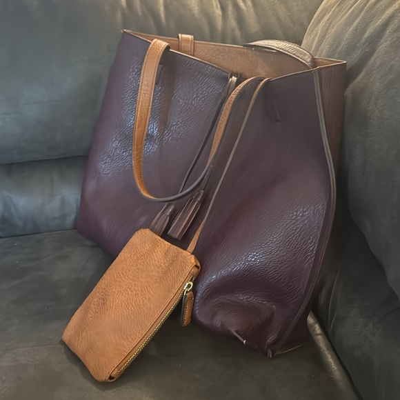 Street level dark purple tote - Picture 4 of 8